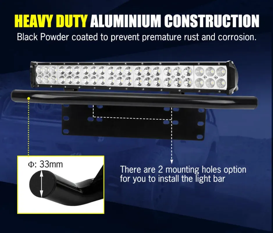 Lightfox 20" LED Light Bar with Rego Number Plate Frame and Bar