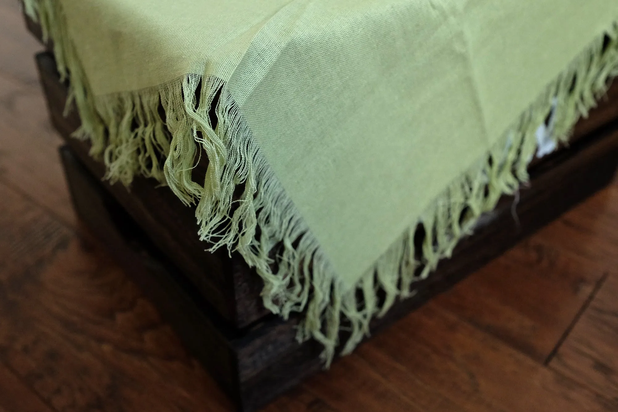 Linen Blanket - Light Green