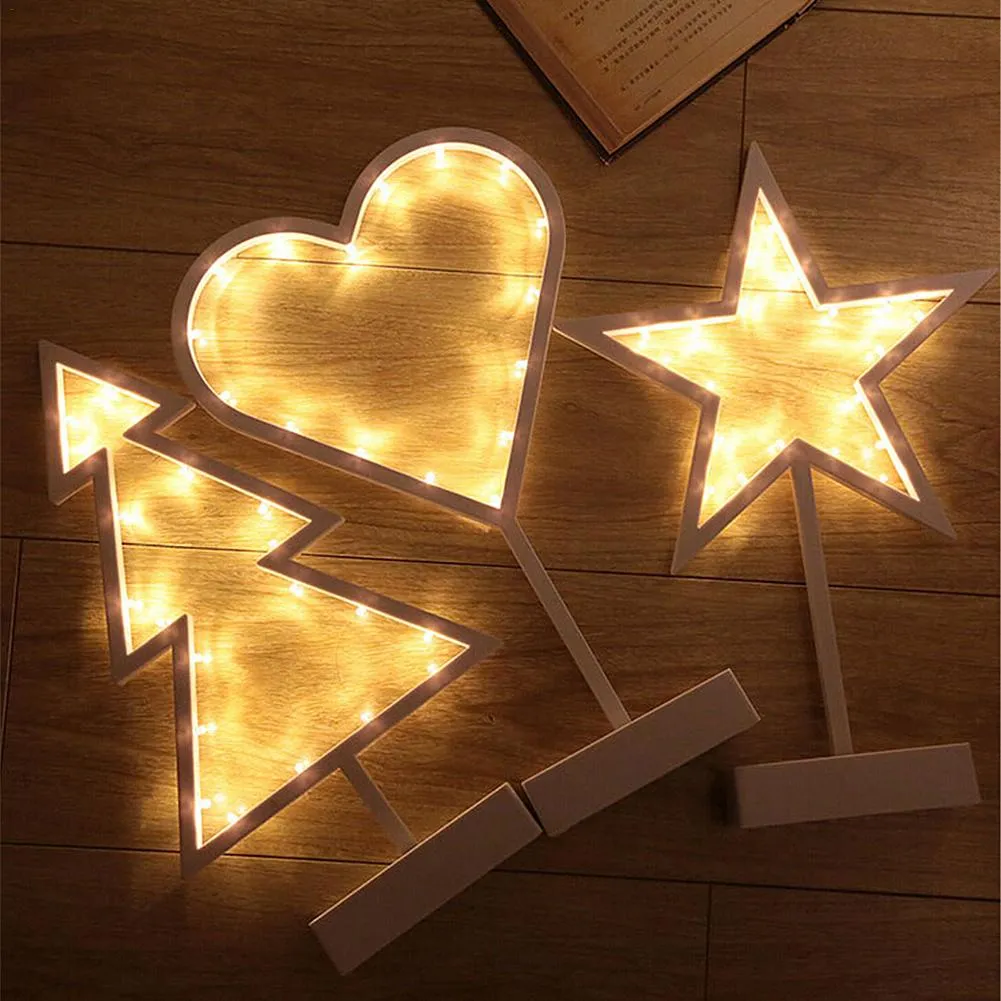 Lovely  Star Love LED 3D Light Night Cute Kids Gift Toy For Baby Children Bedroom Decoration Lamp In