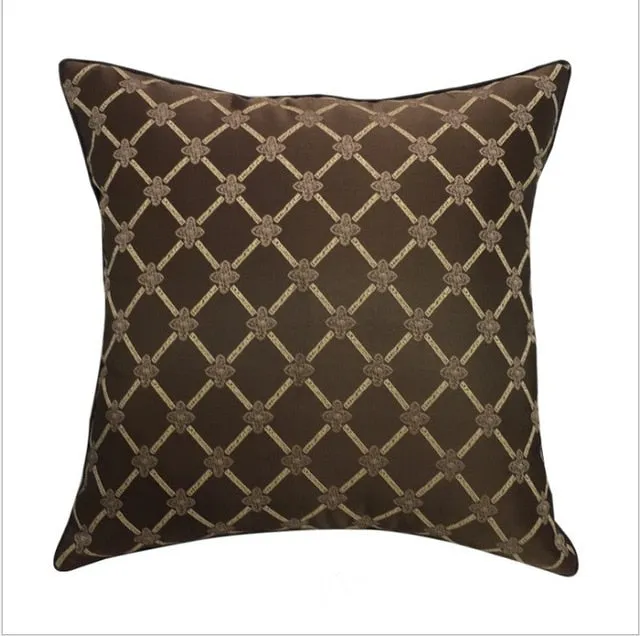 Luxurious European Jacquard Pillow Cover with Tassel