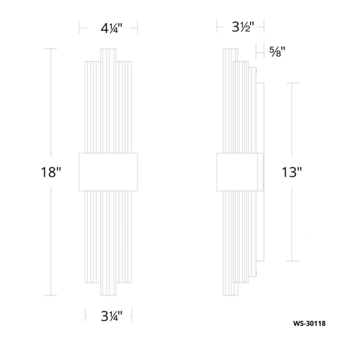 Luzerne 18 in. LED Bath Bar 3000K Brass Finish