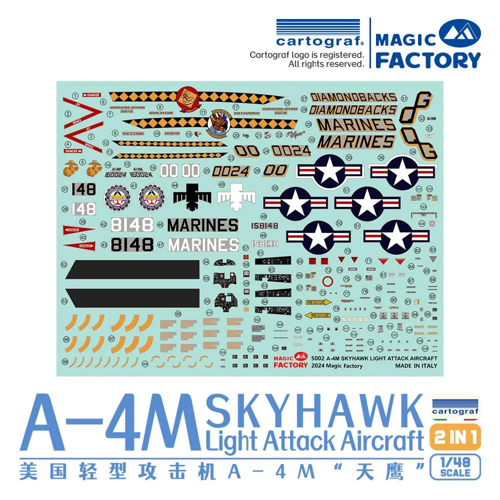 Magic Factory 5002 A-4M Skyhawk Light Attack Aircraft 1/48 Model Kit