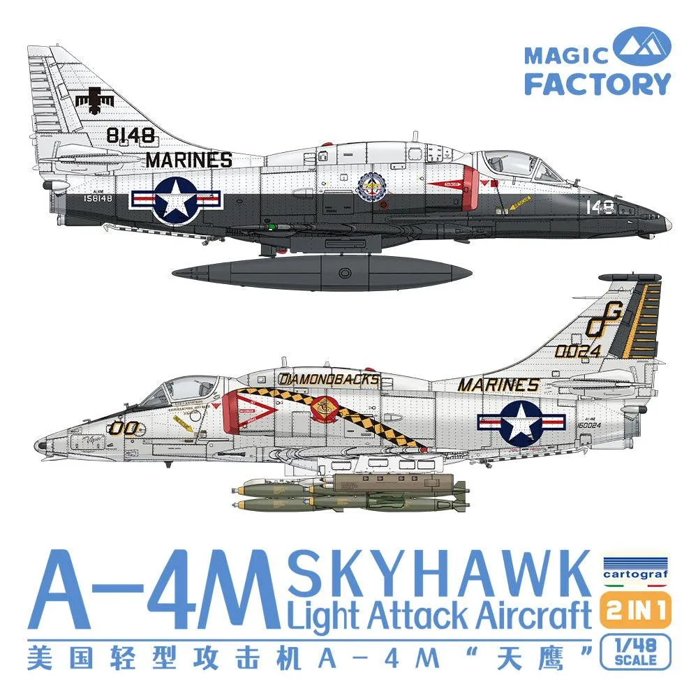 Magic Factory 5002 A-4M Skyhawk Light Attack Aircraft 1/48 Model Kit