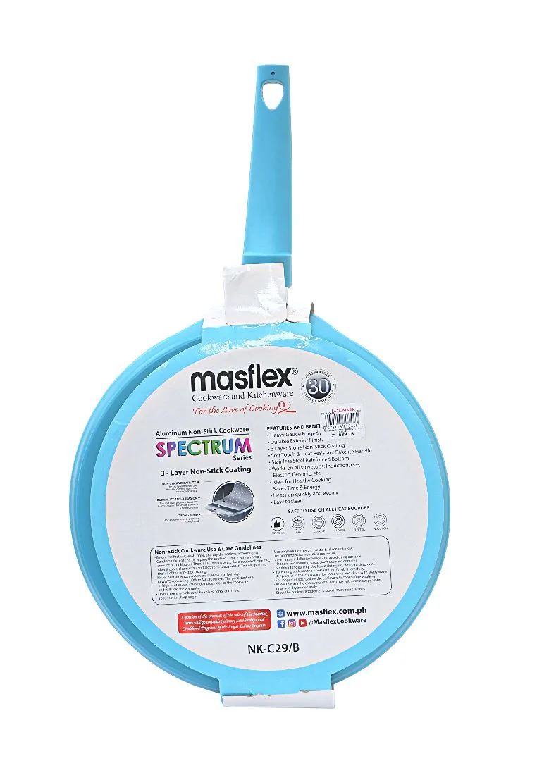 Masflex Spectrum Induction Flat Pan 28cm - Blue