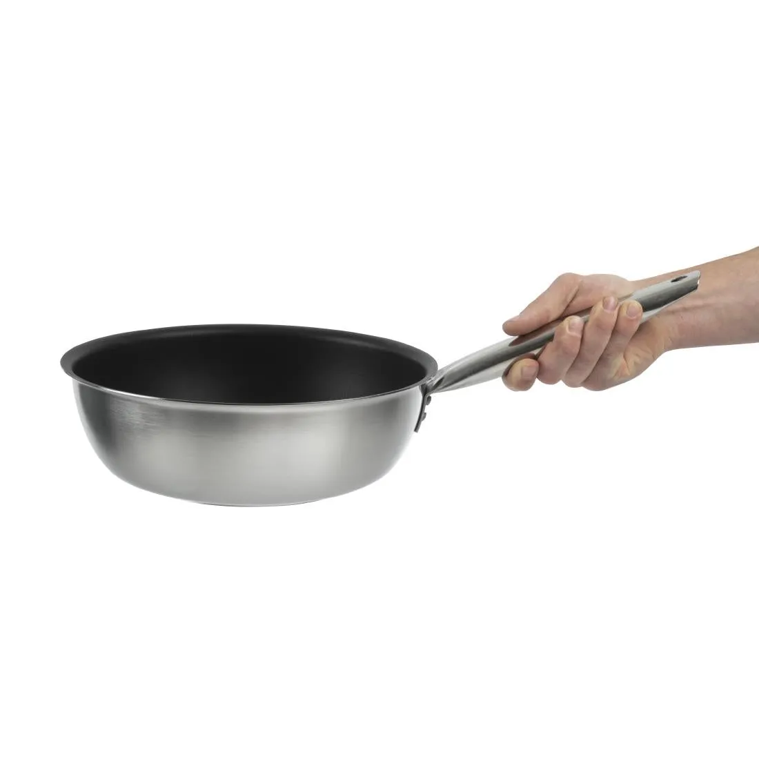 Matfer Bourgeat Tradition Stainless Steel Pro Non-Stick Sauté Pan 28cm - CX543