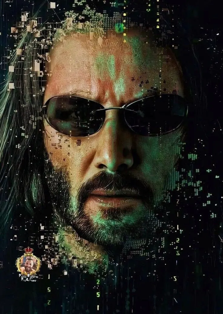 matrix wall art ,keanu reeves ai art ,matrix rain code , Matrix ai generated art ,digital Art Print