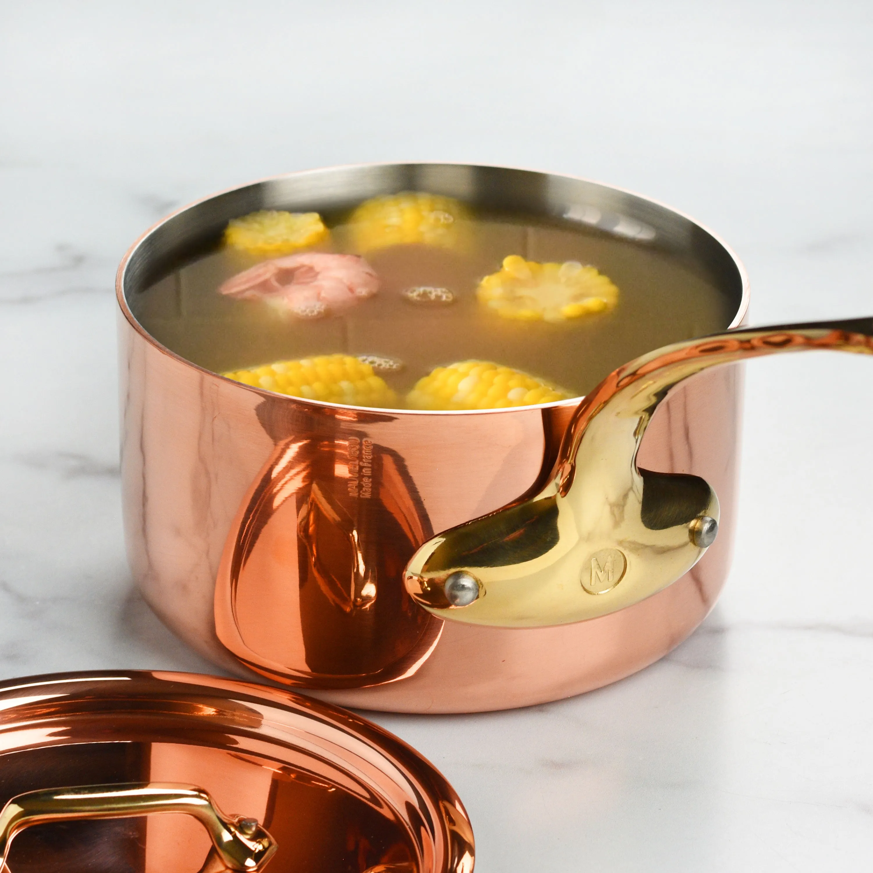 Mauviel M200B 2.6-quart Copper Saucepan