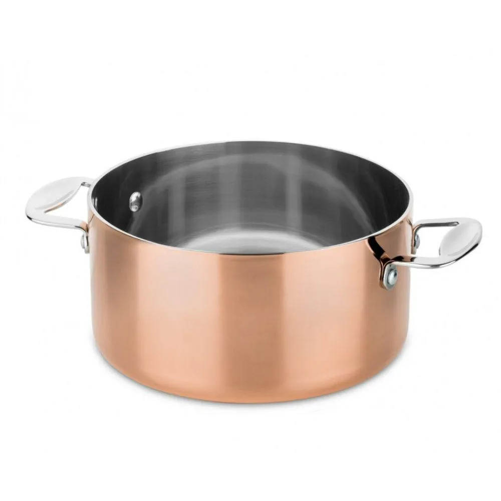 Mepra Toscana Copper casserole with lid diam. 24 cm.