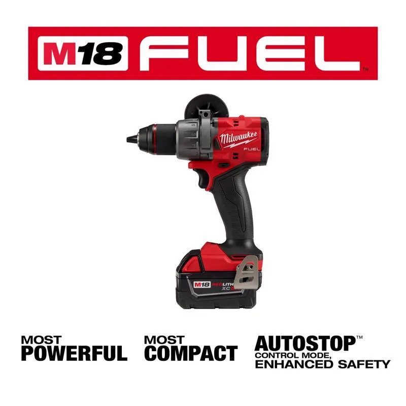 Milwaukee M18 FUEL 1/2 in. Brushless Cordless Hammer Drill/Drive Kit (Battery & Charger)