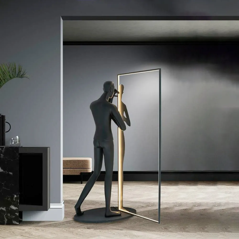 Mirror Sculpture Floor Lamp