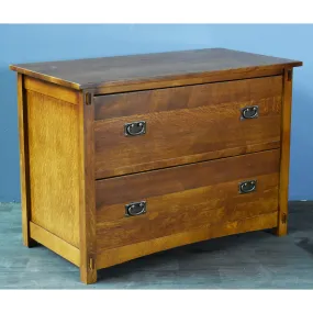 Mission Oak 2 Drawer Lateral File Cabinet