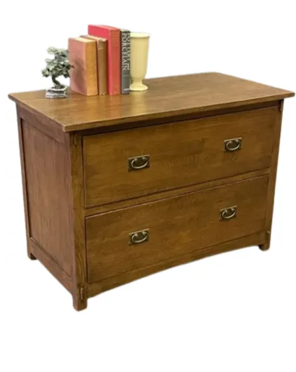 Mission Oak 2 Drawer Lateral File Cabinet