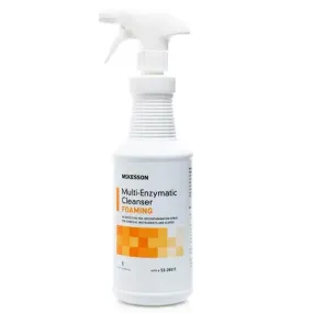 Multi-Enzymatic Instrument Cleaner Detergent Foam RTU 1 Quart Bottle with Fresh Rain Scent