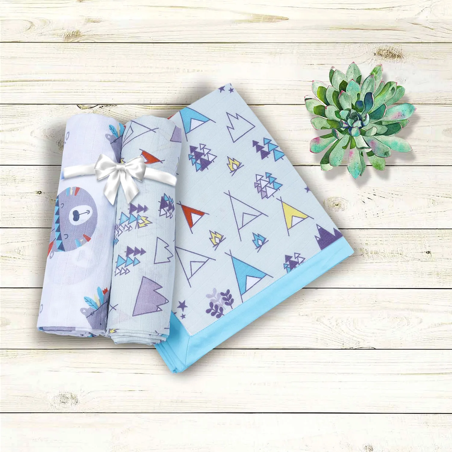 Muslin Blanket - 4 Layered - Teepee Print