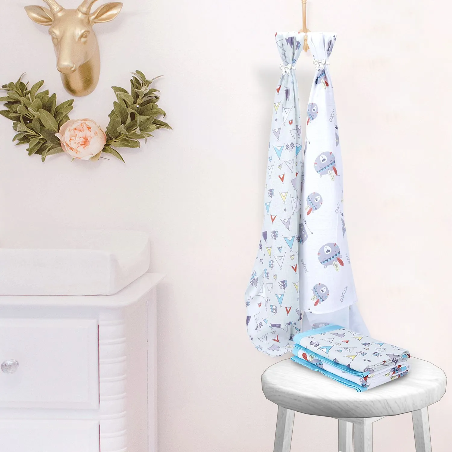 Muslin Blanket - 4 Layered - Teepee Print