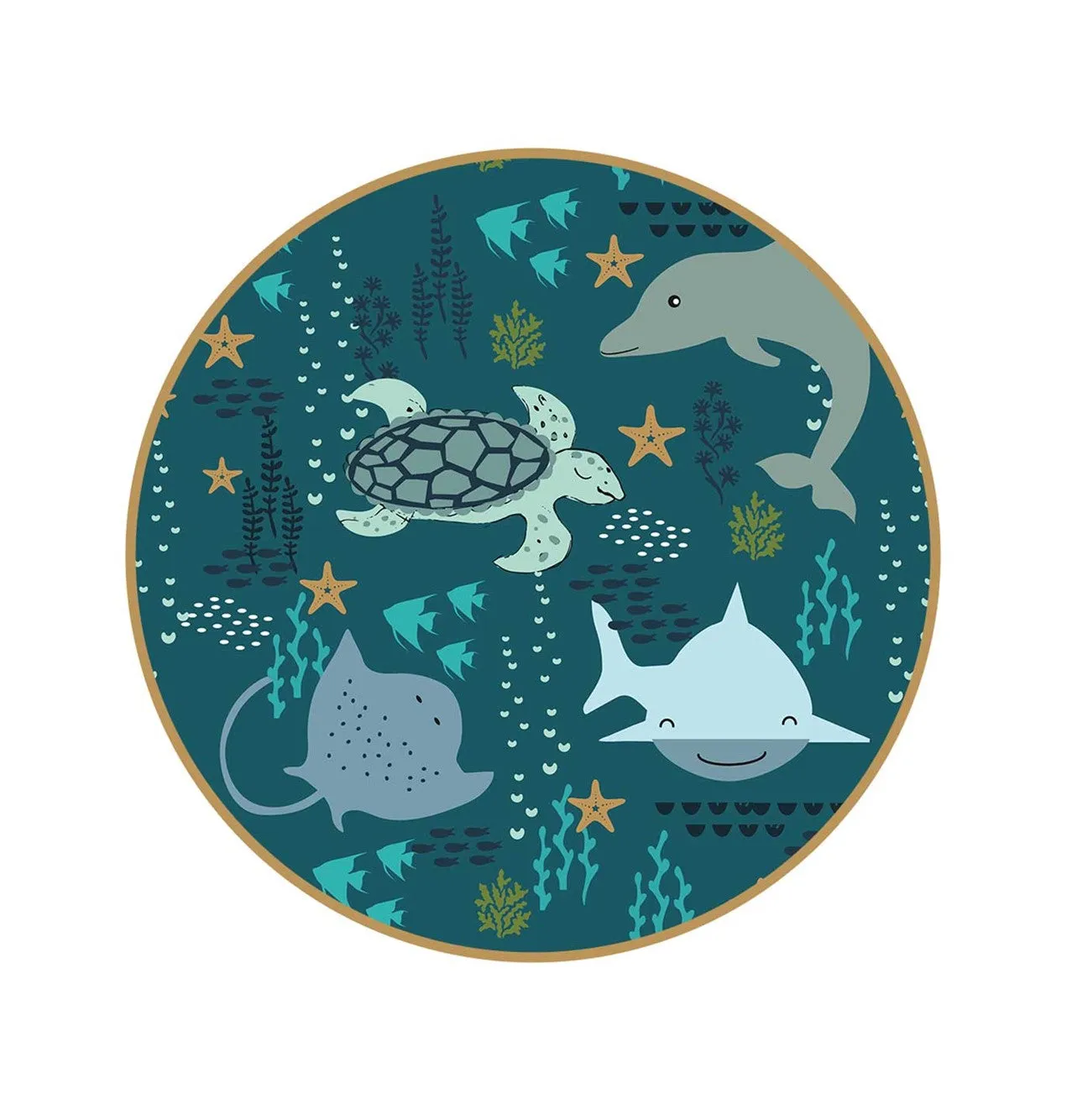 Ocean Friends Luxury Bamboo Baby Blanket