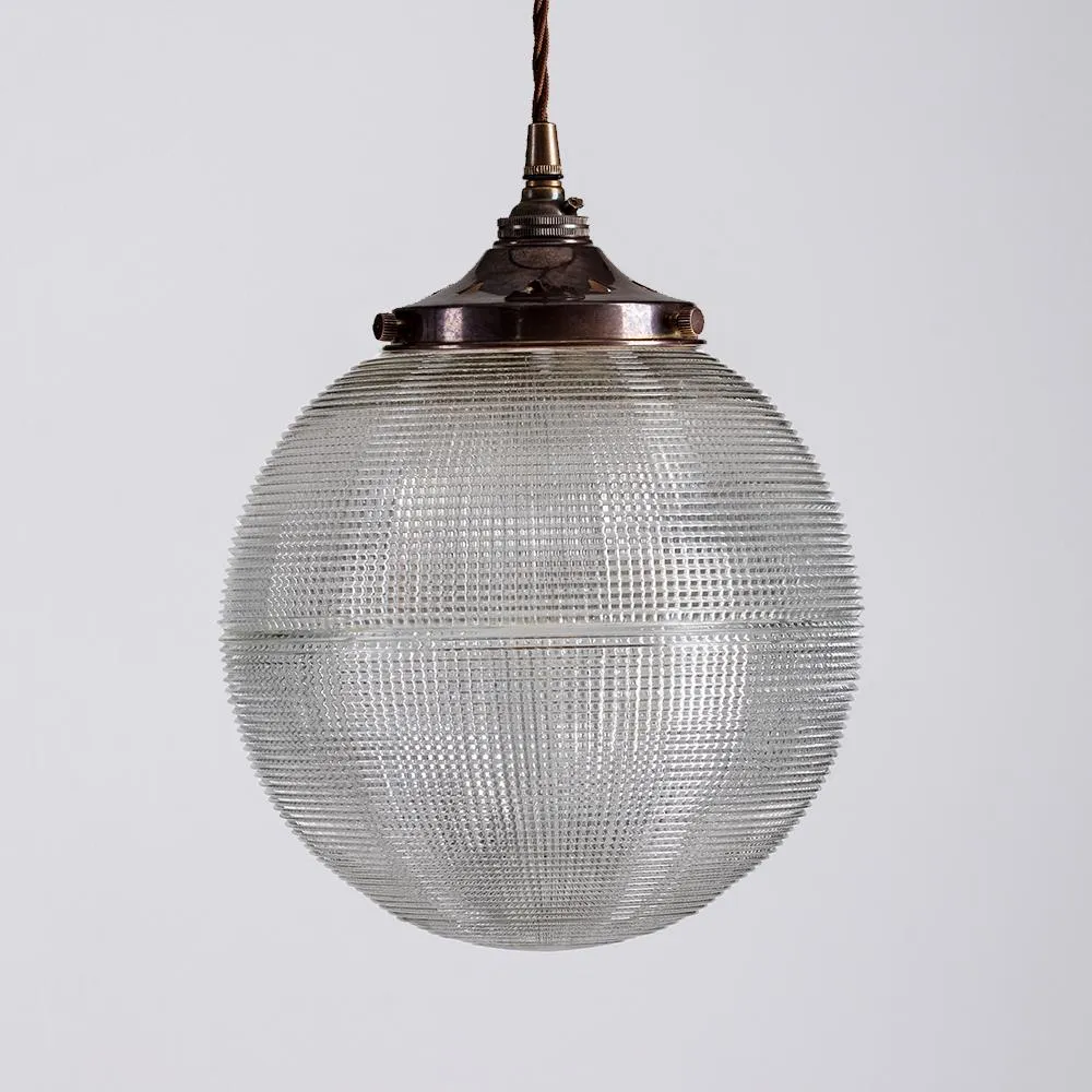 Old School Electric Prismatic globe pendant light