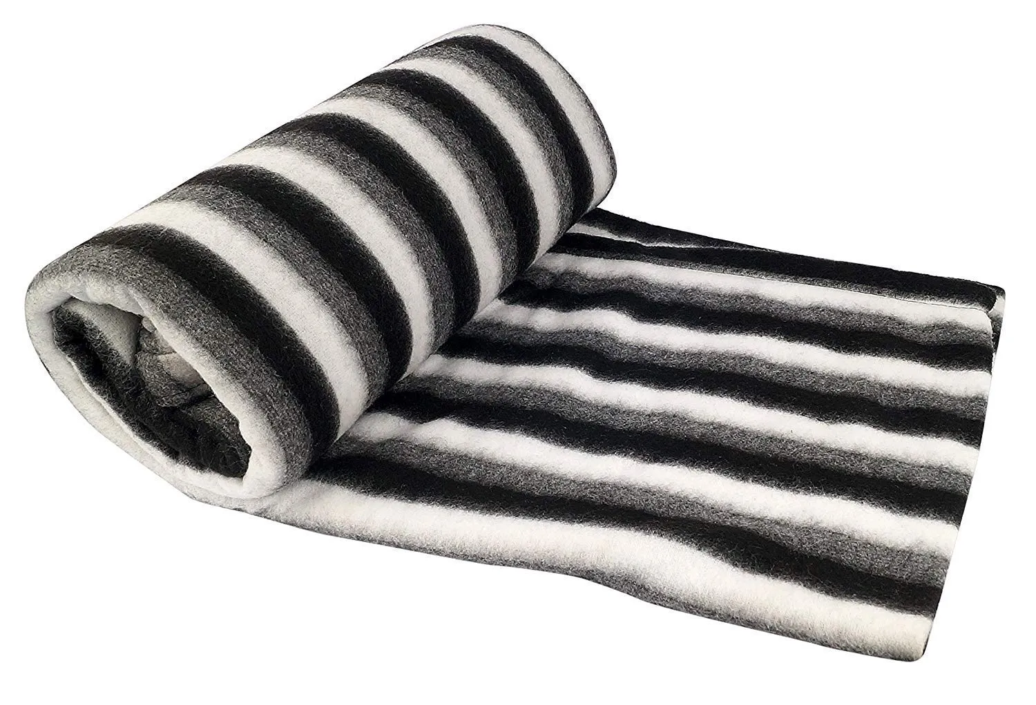 OMAJA HOME Black and White Stripe Single Bed Fleece Blanket (Size :Single :60X90 Inch) Pack of 10