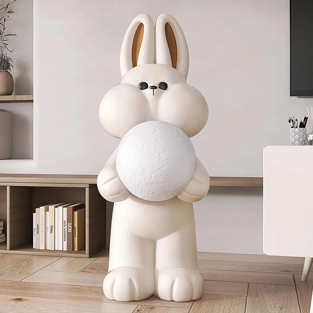 Peach Rabbit Floor Lamp