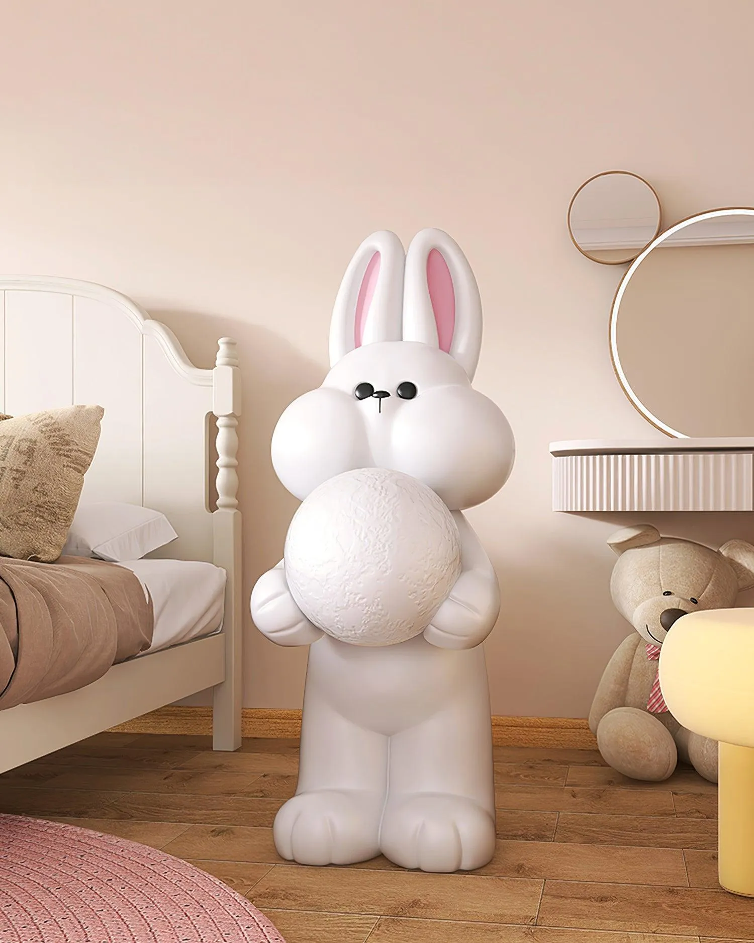 Peach Rabbit Floor Lamp