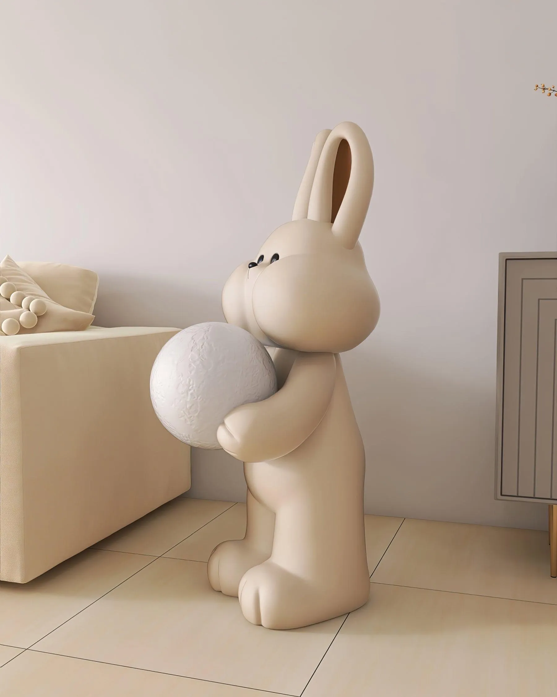 Peach Rabbit Floor Lamp