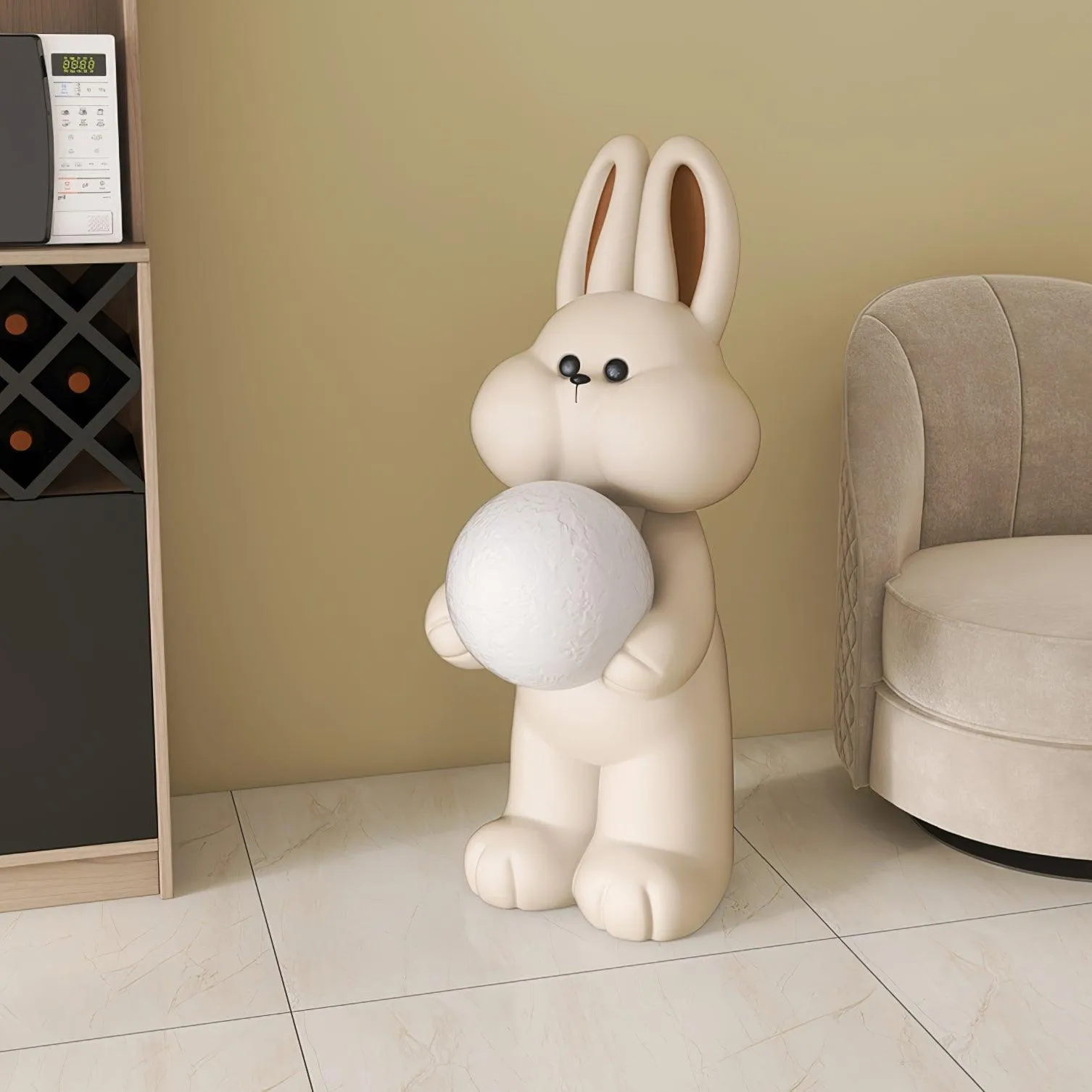 Peach Rabbit Floor Lamp