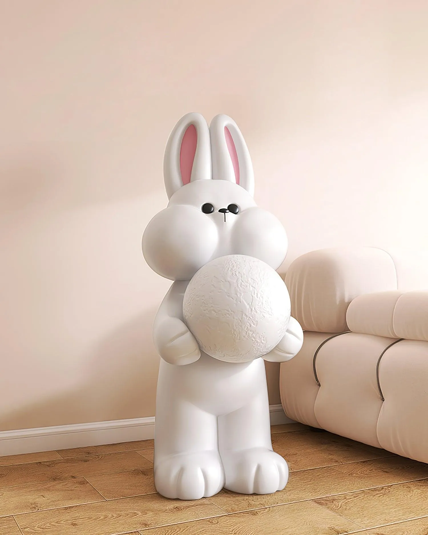 Peach Rabbit Floor Lamp