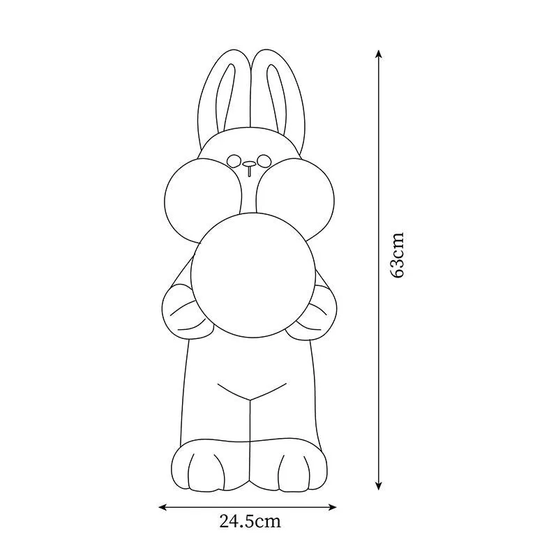 Peach Rabbit Floor Lamp