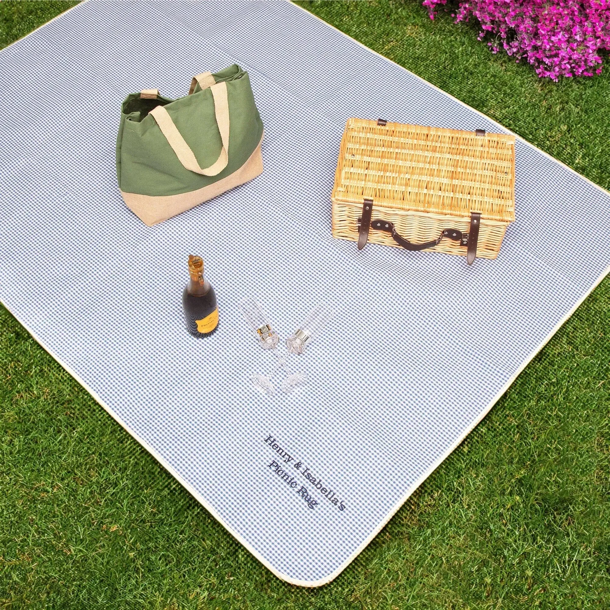 Personalised Gingham Picnic Blanket