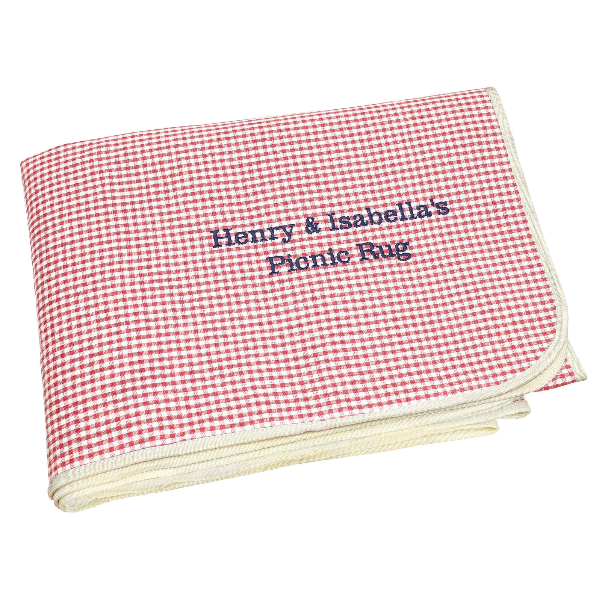 Personalised Gingham Picnic Blanket