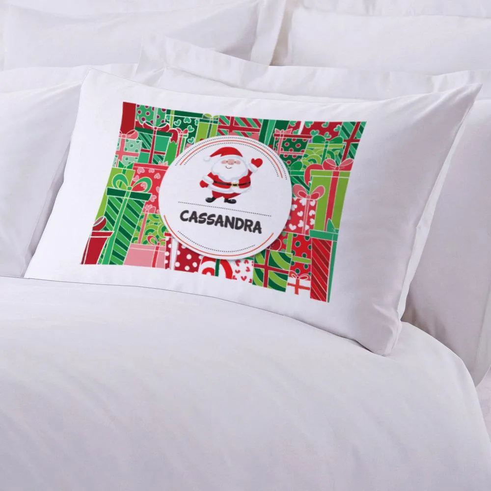 Personalized Kids Santa Claus Sleeping Pillowcase