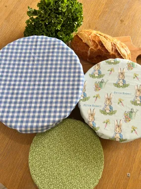 Peter Rabbit on blue Bowl Cover Set