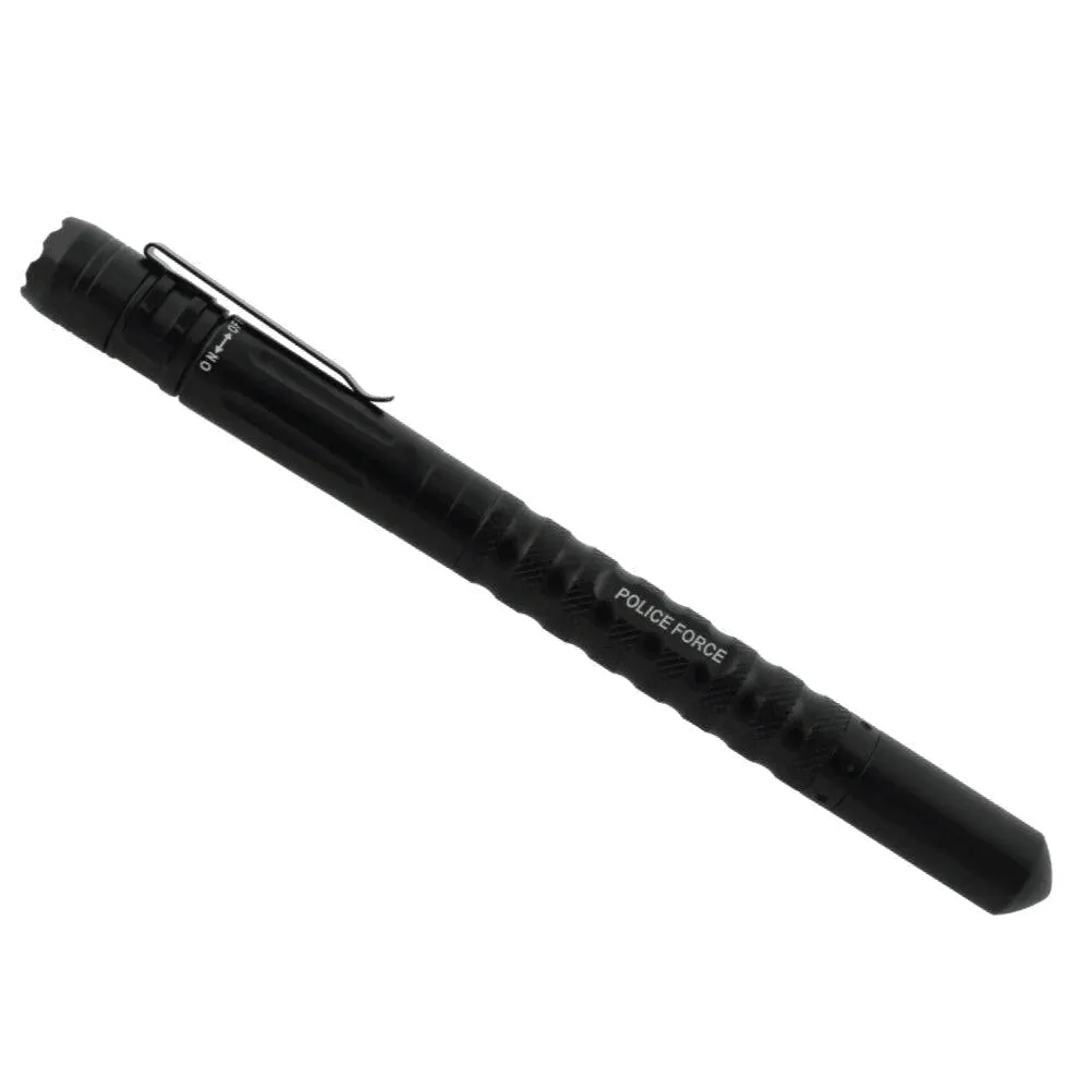 Police Force Tactical Pen w/ Light & DNA Collector