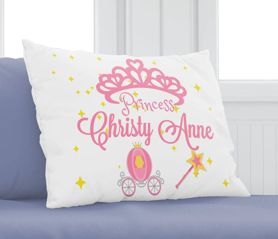 Princess Pillowcase- Personalized for a Girl who loves Fairy Tales, Magic, Princess Pink gift idea,girls room pink decor bedding gifts