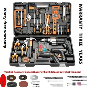 Professional Tools Set Professional Electrician Toolbox Household Repair Tool Kit Wrench Screwdriver Hammer Woodworking Tool Box