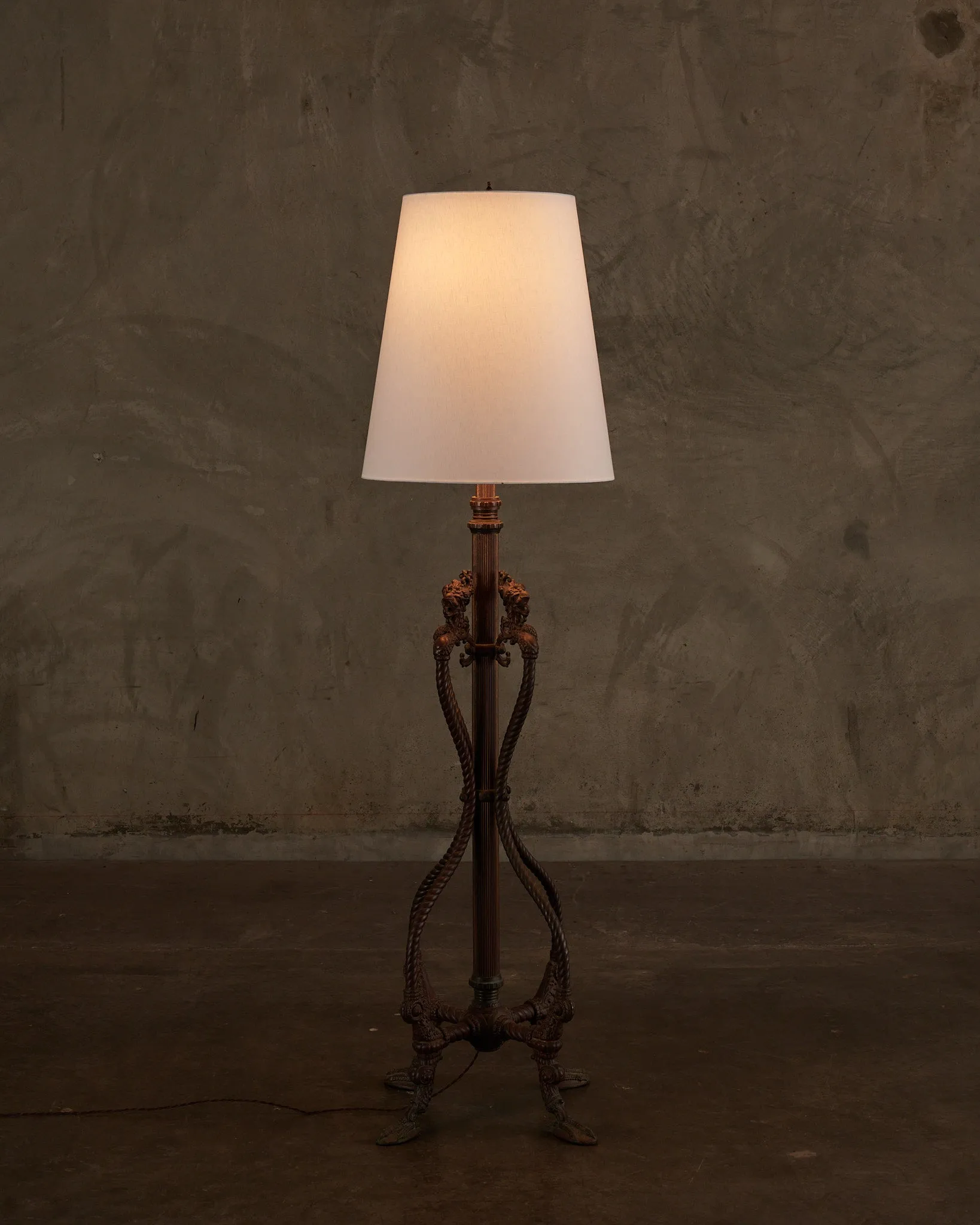 RENAISSANCE REVIVAL BRASS FLOOR LAMP