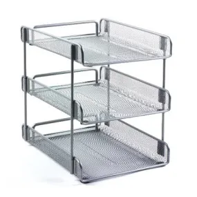 Rexel Swivel & Stack Letter Tray - Silver