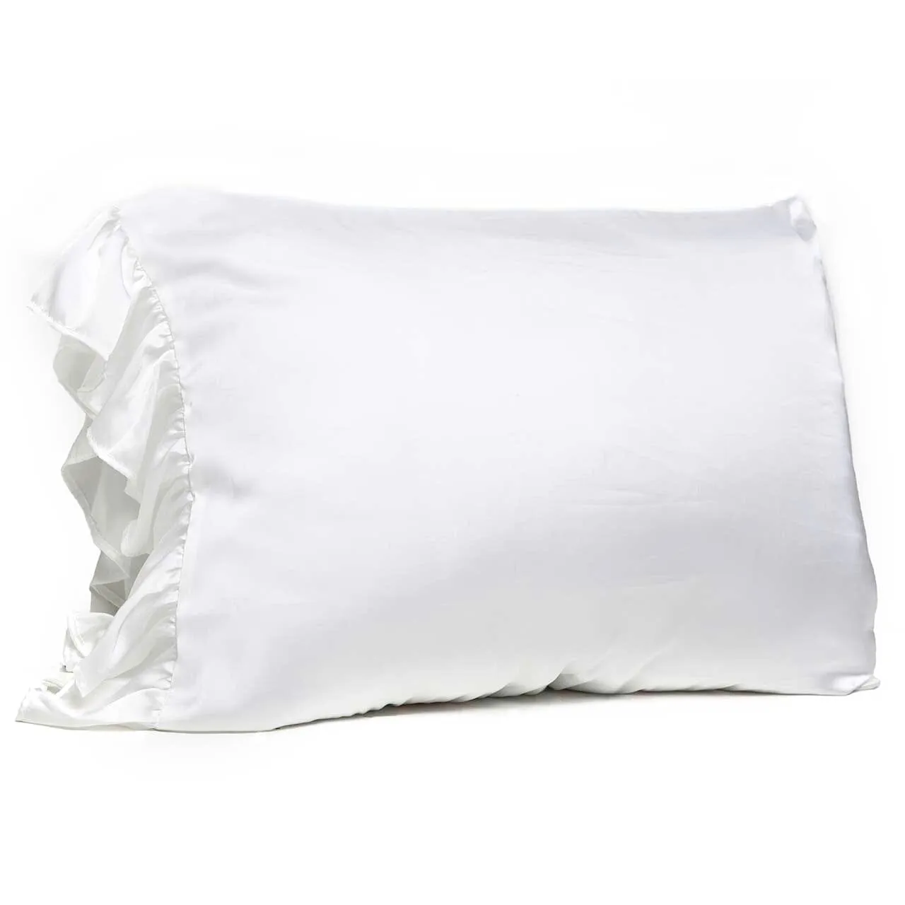 Ruffled Silky Standard Pillowcases