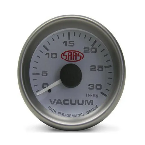 Saas 52mm 2 Inch Car Vacuum White Gauge Multi Colour SG-VAC52W