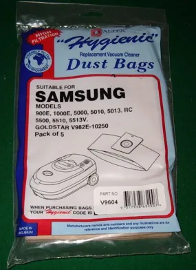 Samsung, Goldstar Vacuum Cleaner Bags - Part No. V9604