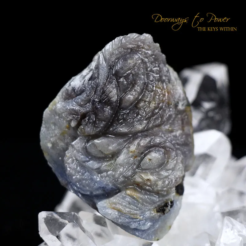 Sapphire Dragon Crystal Carving 'Collector Quality'