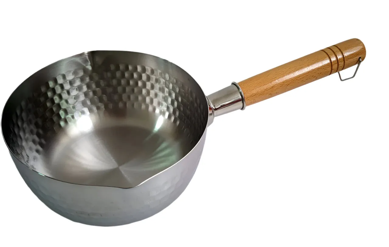 Saucepan with wooden hand