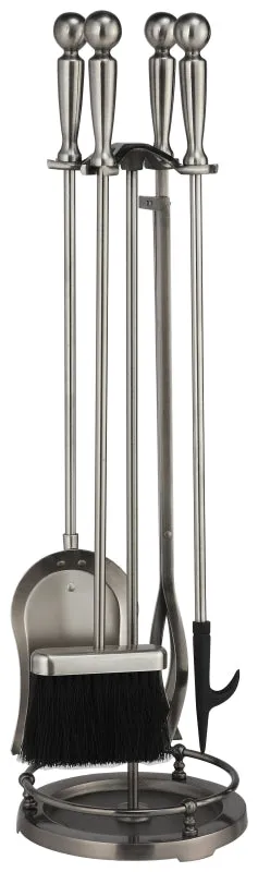 Simple Spaces VPD51443AS3L Fireplace Tool Set, Antique Silver, 5-Piece :SET: QUANTITY: 1