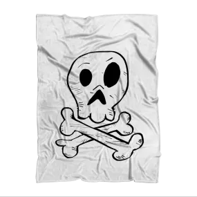 Skull and Cross Bones Sublimation Throw Blanket