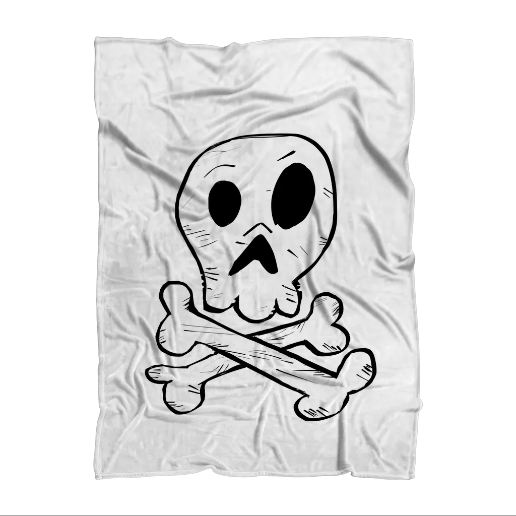 Skull and Cross Bones Sublimation Throw Blanket