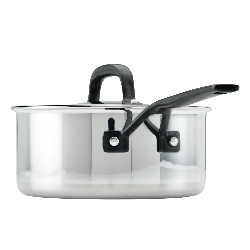 Stainless Steel 5-Ply Clad 3-Quart Saucepan with Lid