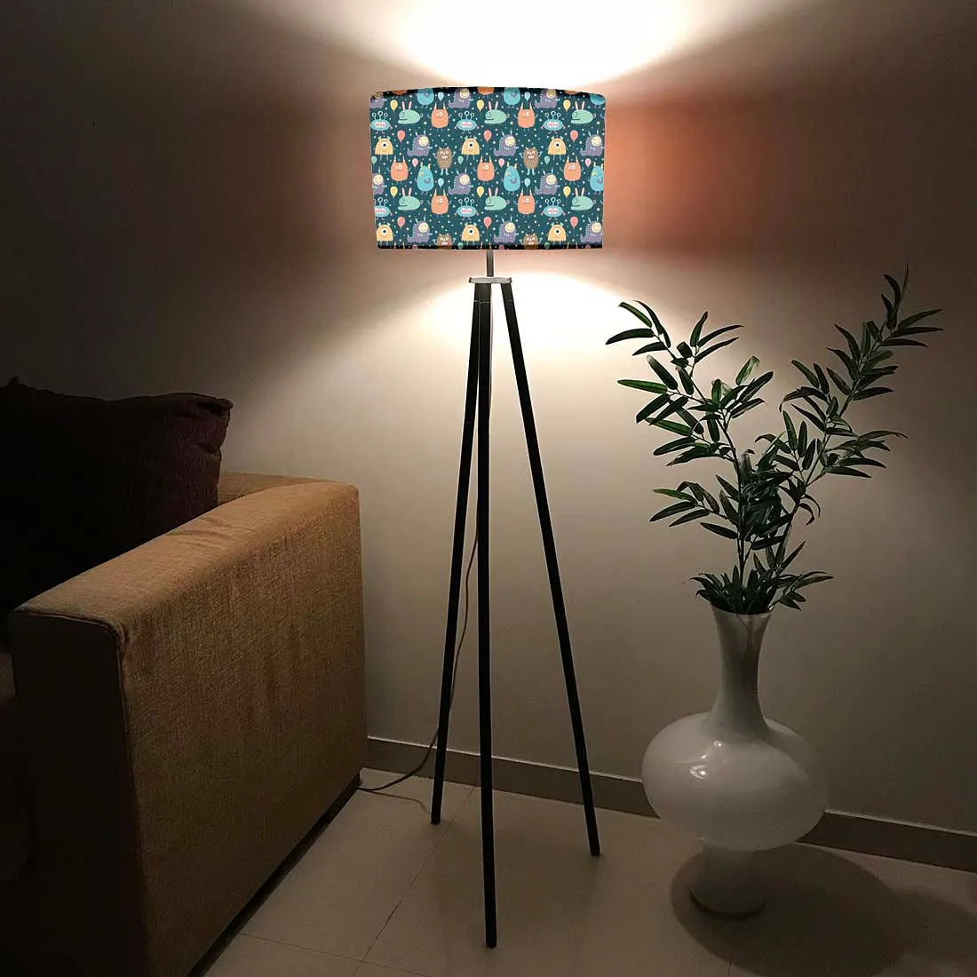 Standing Floor Lamp Tripod Lamps - Cute Monsters