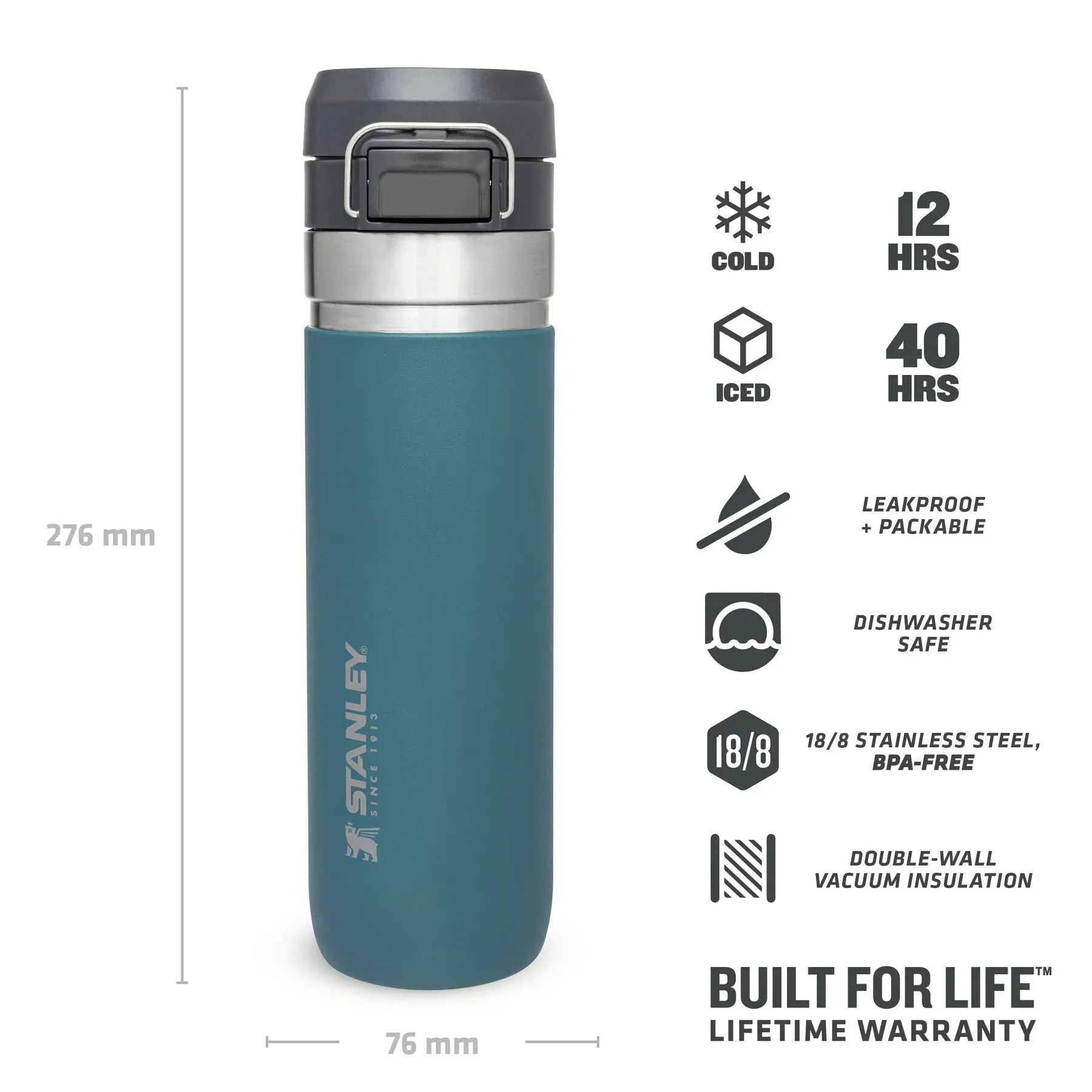 Stanley Go Quick Flip Water Bottle 0.7L Lagoon