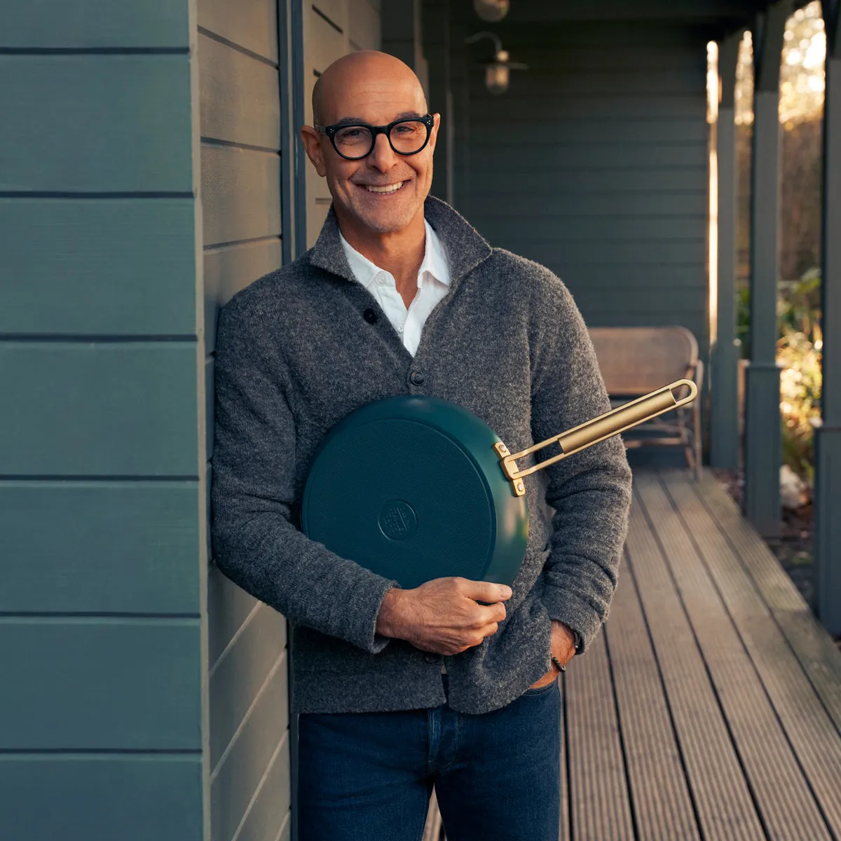 Stanley Tucci™ Ceramic Nonstick 6-Piece Cookware Set with the Tucci Cookbook | Venetian Teal