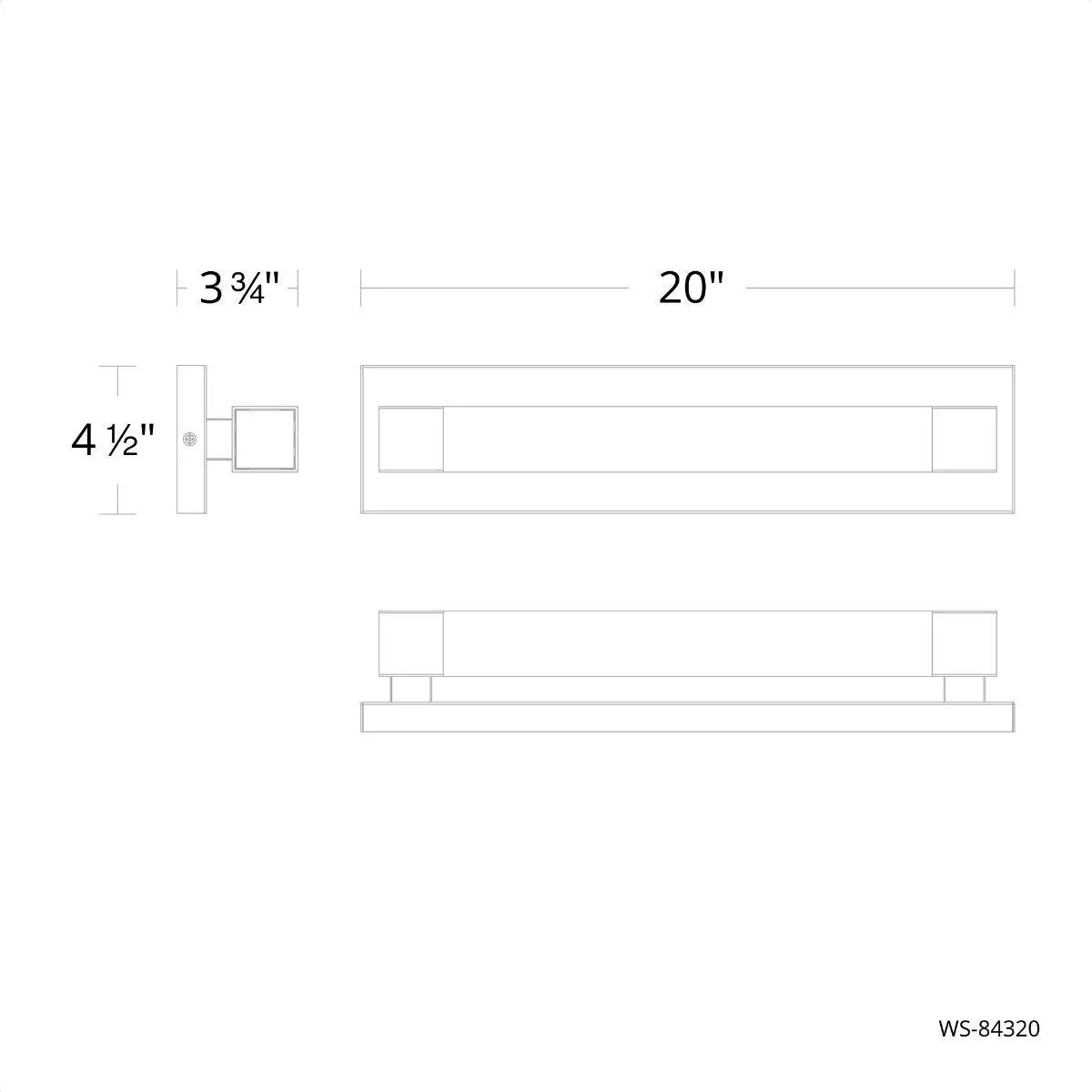 Terra 20 in. LED Bath Bar Black finish